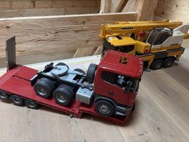 Bruder Kranwagen und Tieflader gebraucht