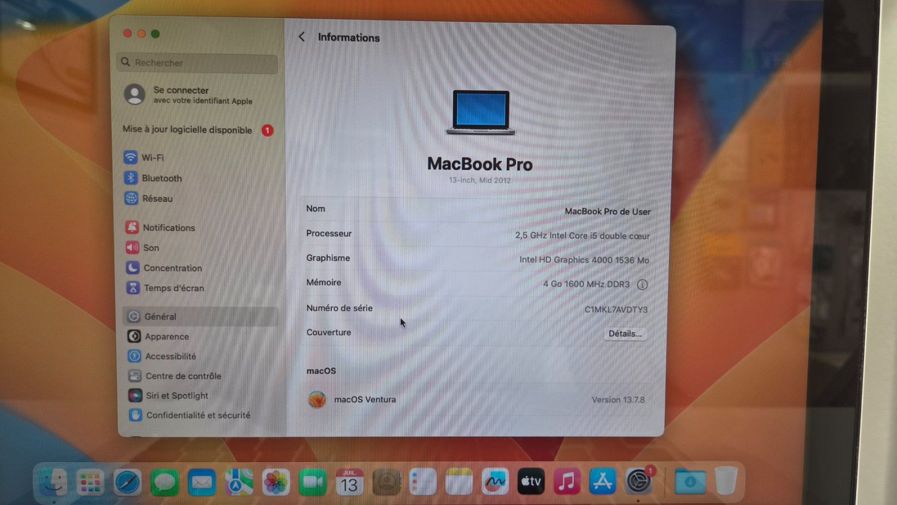 Apple Portables: Apple MacBook Pro 13 pouces Mid 2012 – D'occasion à Chatel-St-Denis par Teck7 2
