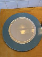 12 Plat Tognana élégant, bleu et blanc, 34 cm, comme neuf!