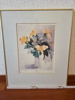 Aquarellbild "Rosen" gelb