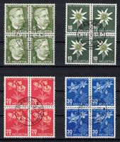 Pro Juventute 1944 Serie im 4er-Block ʘ