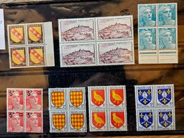 FRANCE blocs de 4 anciens  neufs **