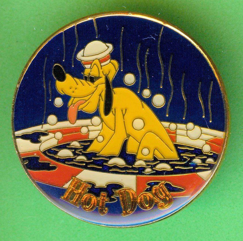Disney Plaketten & Abzeichen: Disney   PLUTO  Hot Dog – Gebraucht aus Winterthur von Sammleroase