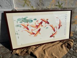chinesisches Aquarell Koi Fische