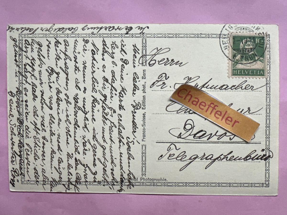 Ansichtskarten: 1921. Heimely Haltenegg – Gebraucht aus Zürich von Chaeffeler 1