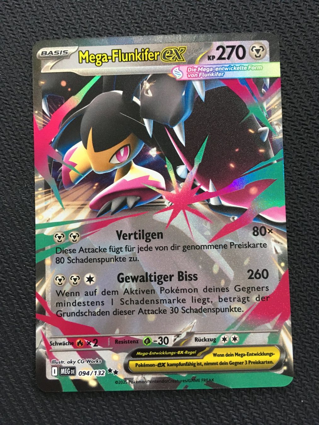 Pokémon Carte collezionabili: MEG 094 Mega Flunkifer ex - Mega-Entwicklung -DE- – Nuovo (secondo la descrizione) da St.Gallen venduto da Punktchen01