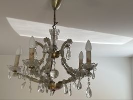 Deckenlampe Kristall-Optik 5-flammig gebraucht