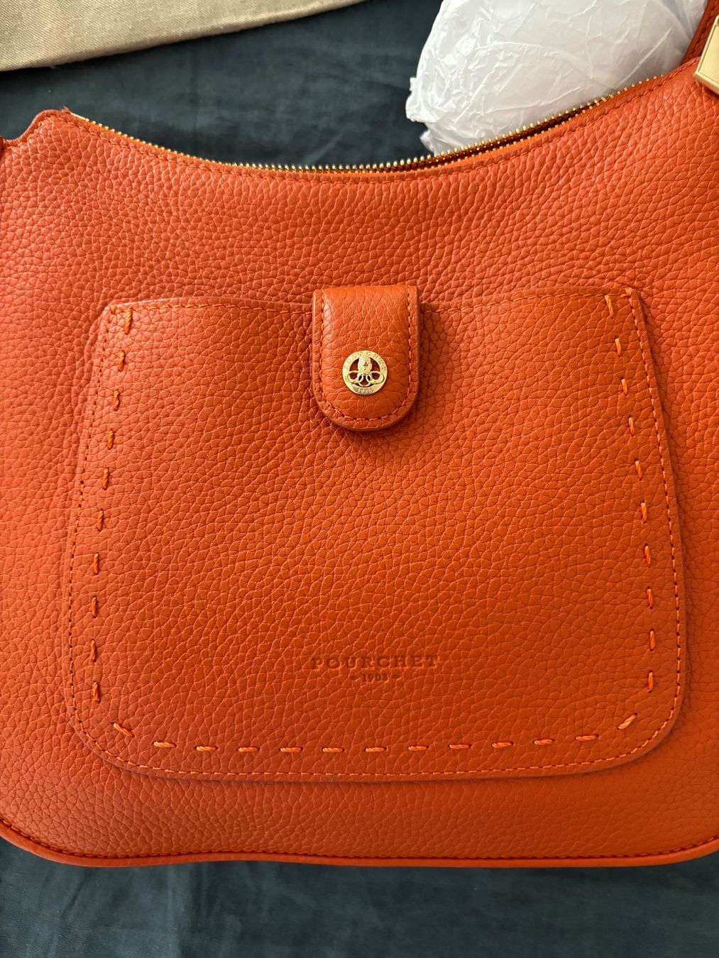 Sacs femmes: Tasche Leder Pourchet orange – Neuf (Voir description) à Wettswil par Pixie 1