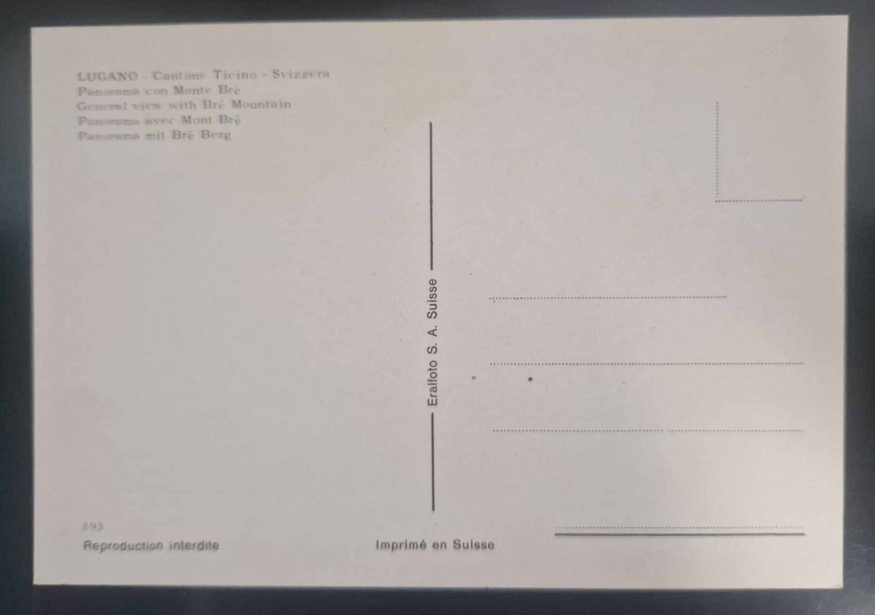 Cartoline postali: Lugano mit Monte Bré, Top! – Nuovo (secondo la descrizione) da Melchnau venduto da Arthurius 1