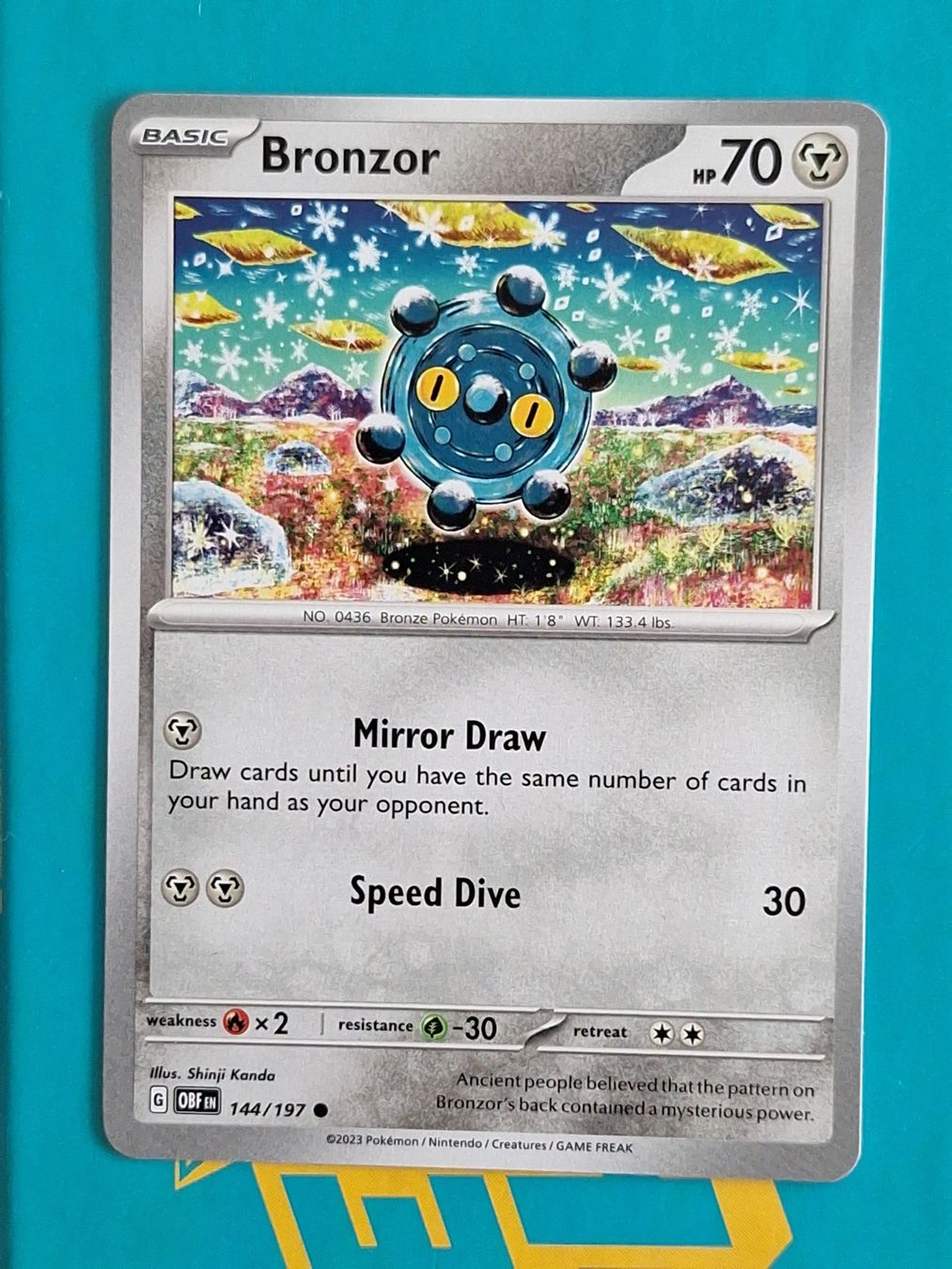 Pokémon Carte collezionabili: Bronzor - Pokemon Obsidian Flames – Usato da Altstätten SG venduto da GGsGameshop