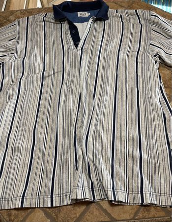 Polo Vinci Casual XL a righe,estivo!Cotone con lino