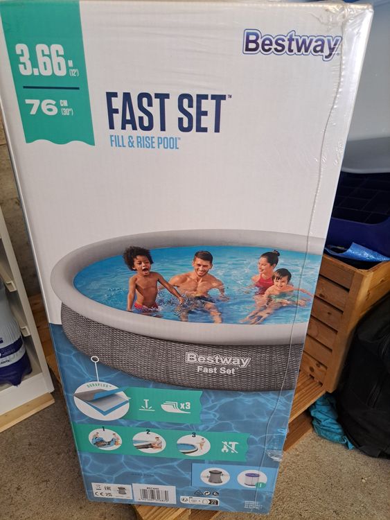 Bestway Fast Set Pool 3.66m x 76cm neu (5000lt) & OVP (Neu und ...