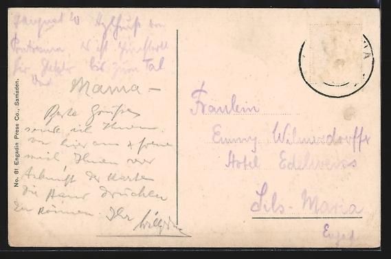 Cartoline postali: AK Pontresina, Teilansicht mit Hotel – Usato da Berlin venduto da bartko-reher 1