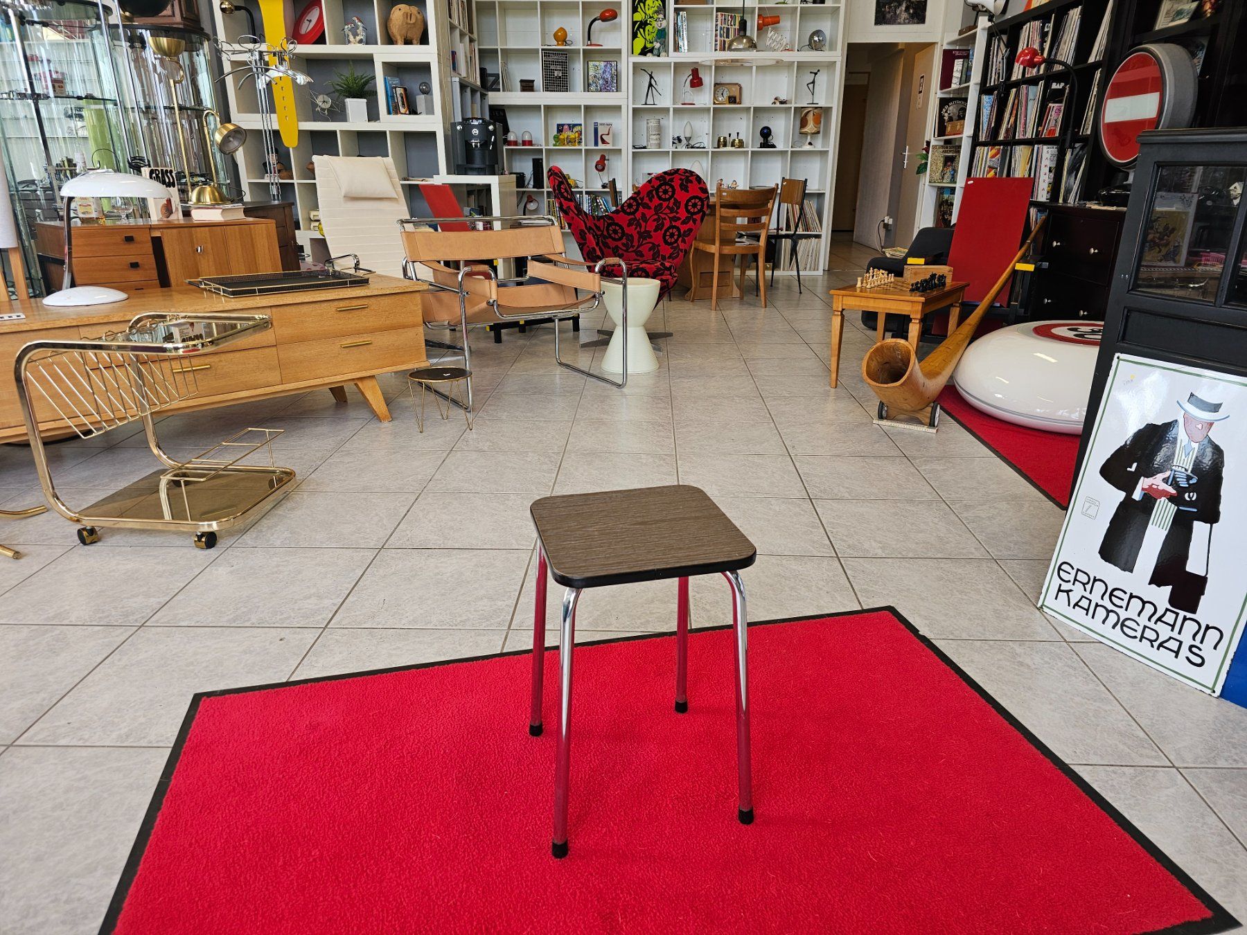 Hocker: Kelco braun Küchenhocker, 1970 Tabouret, Schemel, Hocker – Gebraucht aus Nottwil von Wondewa-Shop 7