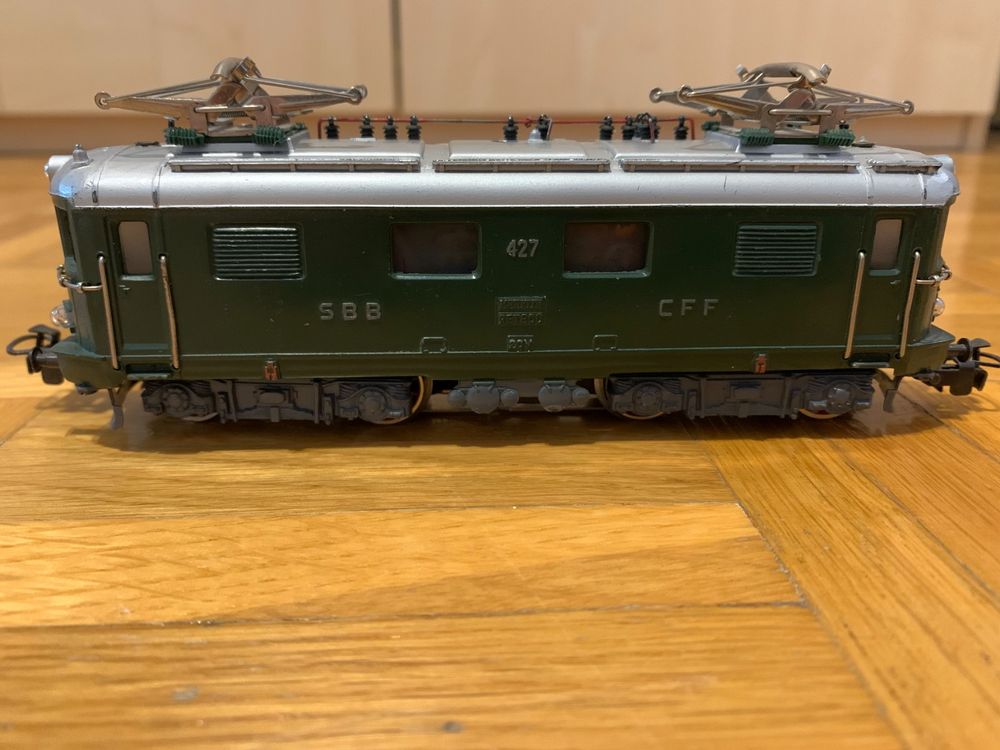 Locomotive HAG H0 161 BR Re 4/4 11107 SBB CFF - Vert, Analogique - Occasion