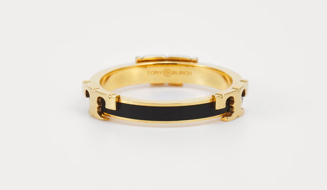 Anelli: Tory Burch SERIF STACKABLE RING - Ring Gr. 54 – Nuovo e nell'imballaggio originale da Oberaach venduto da Dandy2021 1