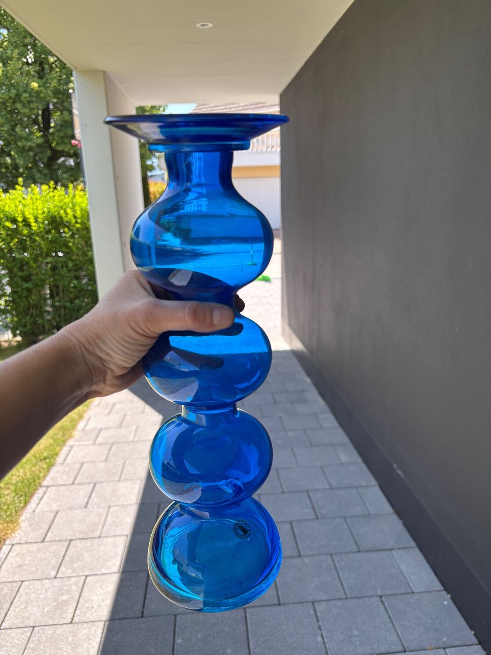 Ikea Portacandele: Vintage IKEA blue candlestick by Anne Nilsson – Usato da Steinhausen venduto da ChromeVintage 4
