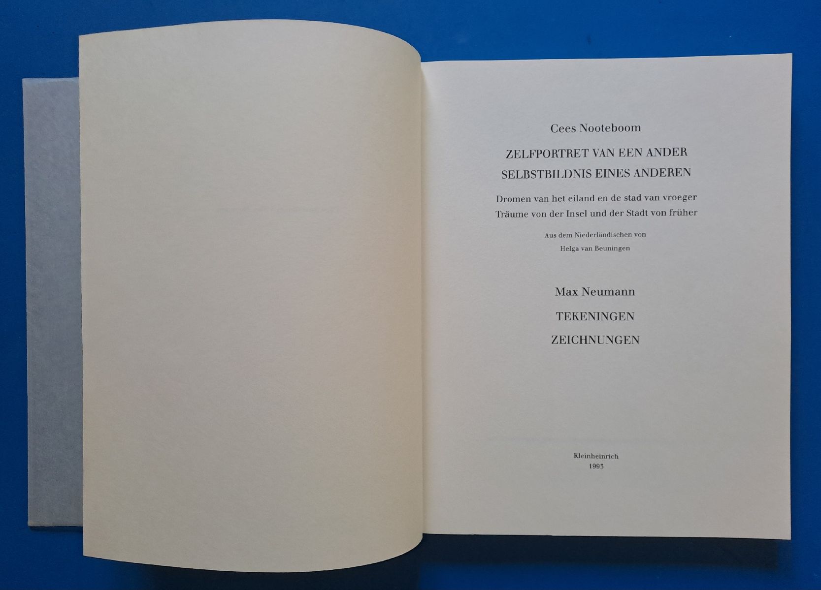 Libri: Cees Nooteboom Max Neumann: SELBSTBILDNIS EINES ANDEREN EA – Usato da Zürich venduto da archiphil 1