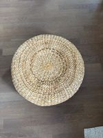 Round Rattan Pouf Ottoman, Summer Floor Cushion, Good C