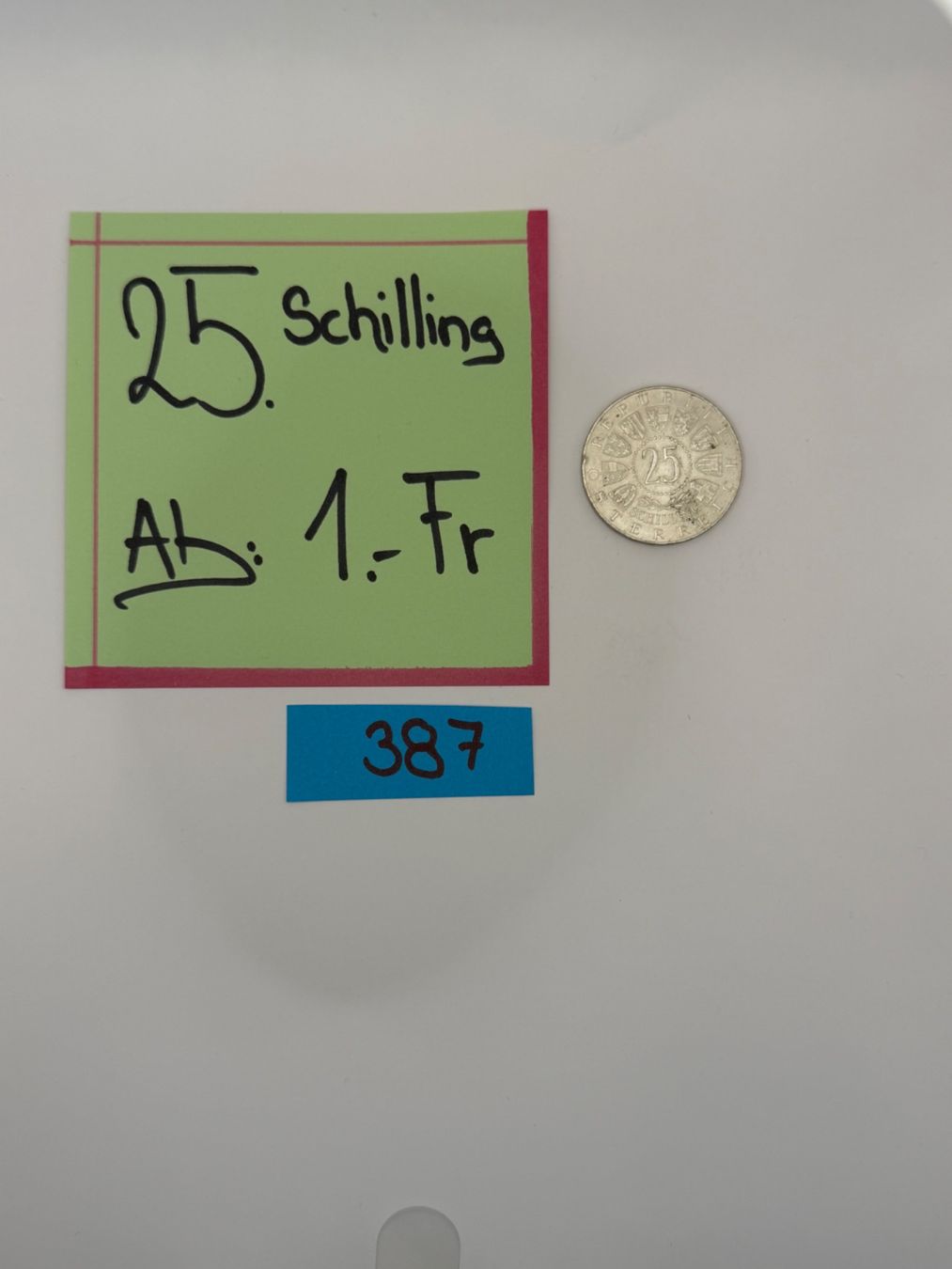 Tutti le monete: 25 Schilling Ab: 1.- Fr. – Usato da Engi venduto da kasi09 1