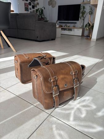 Sacoche double  pour vélomoteur et moto 
