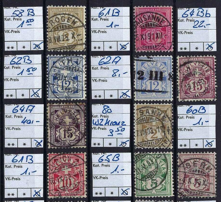 Tous les timbres: Ziermuster, verschiedene gute Werte gest. – D'occasion à Hitzkirch par walti1959 1