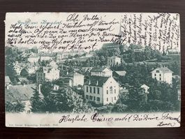 GRUSS AUS BURGDORF Ortspartie mit Kirche, 1901
