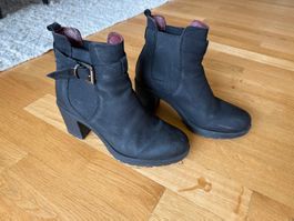 Stiefel mit Absatz, Leder, Grösse 38