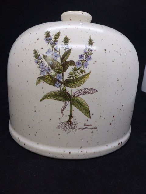Cloche à Fromage Ancienne En Céramique – Heise Bunzlau – Motif Fleuri, Allemagne