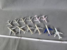 Mini Modellflugzeug aus Metall, Swissair etc