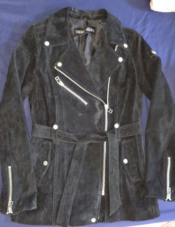 Lederjacke Freaky Nation schwarz / Grösse M / guter Zustand