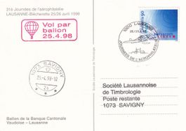 Tag der Aerophilatelie 1998 (Lausanne), Ballonflug