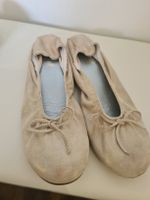 Ballerinas Gr.38 Beige Glitzer SommerSchuhe 