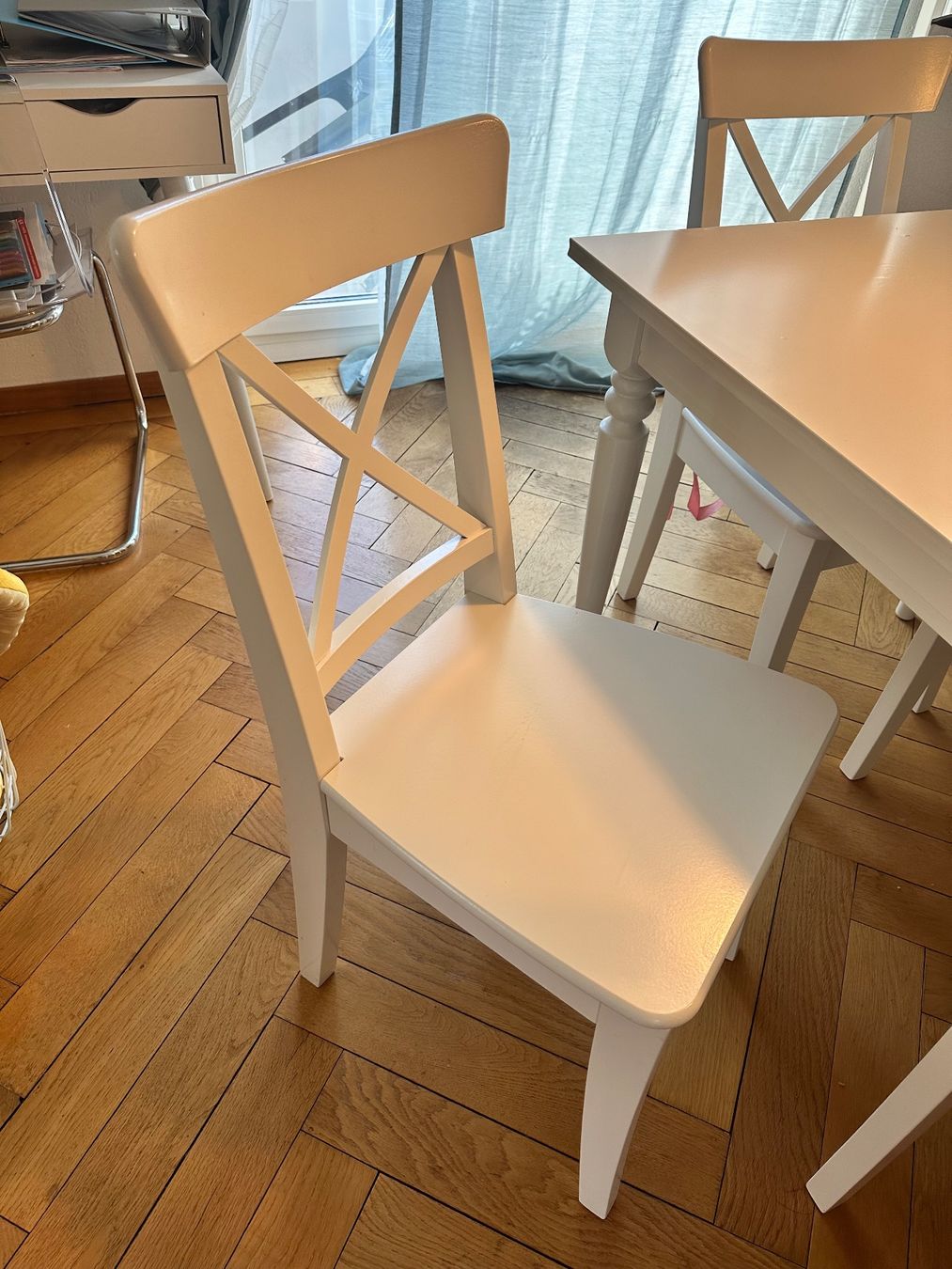 Ikea Chaises: Esszimmerstühle (6) weiss – D'occasion à Zürich par jes_78gl 1