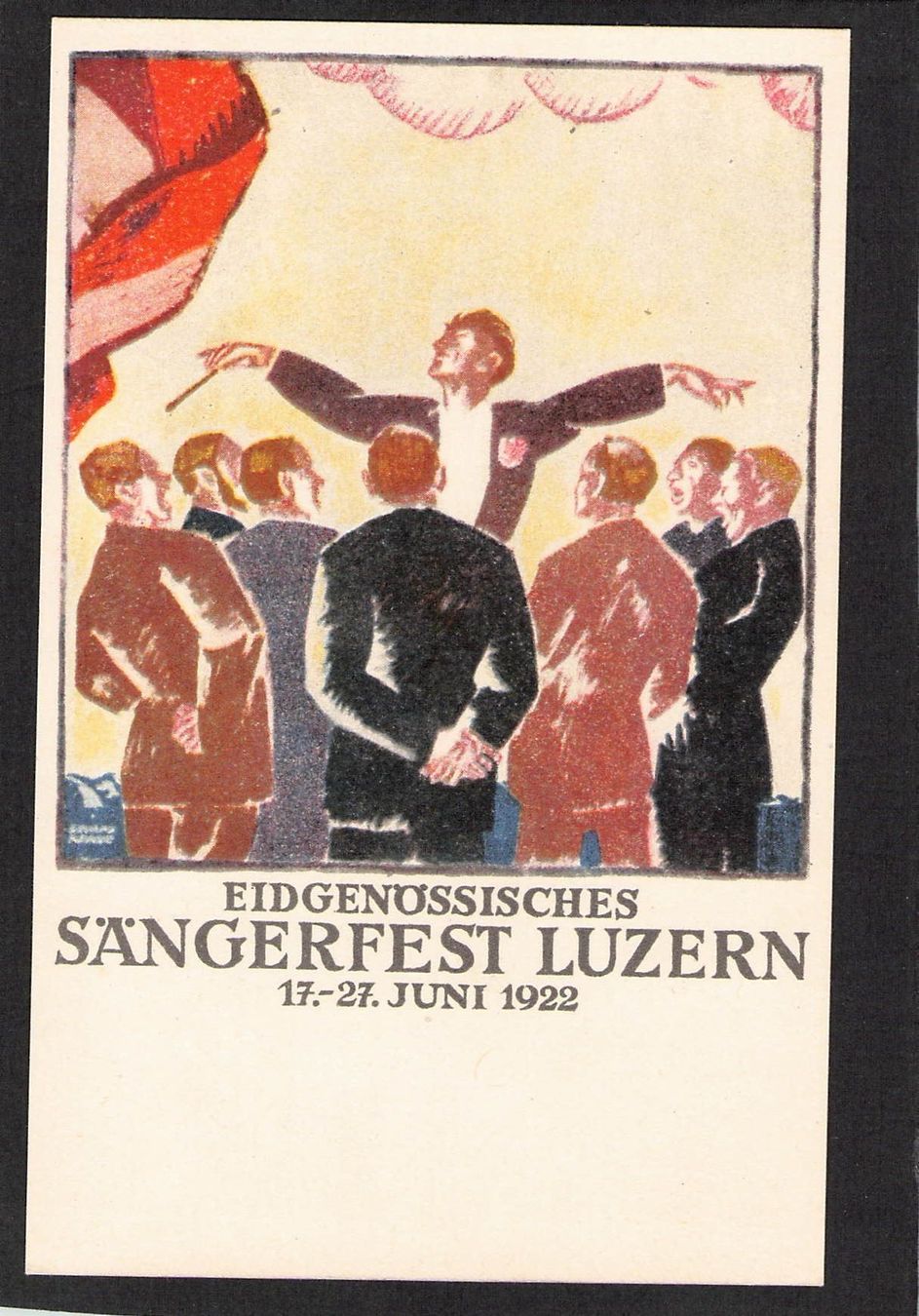 Ansichtskarten: AK,LU Eidg. Sängerfest Luzern 1922 – Gebraucht aus Reichenburg von Pipo-67