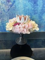 Etagere Shabbydeko Blumenkranz Krone Kerzenständer Vintage