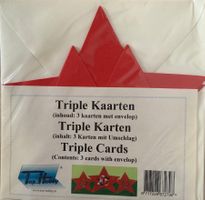 Triple Karten-Set Sterne rot