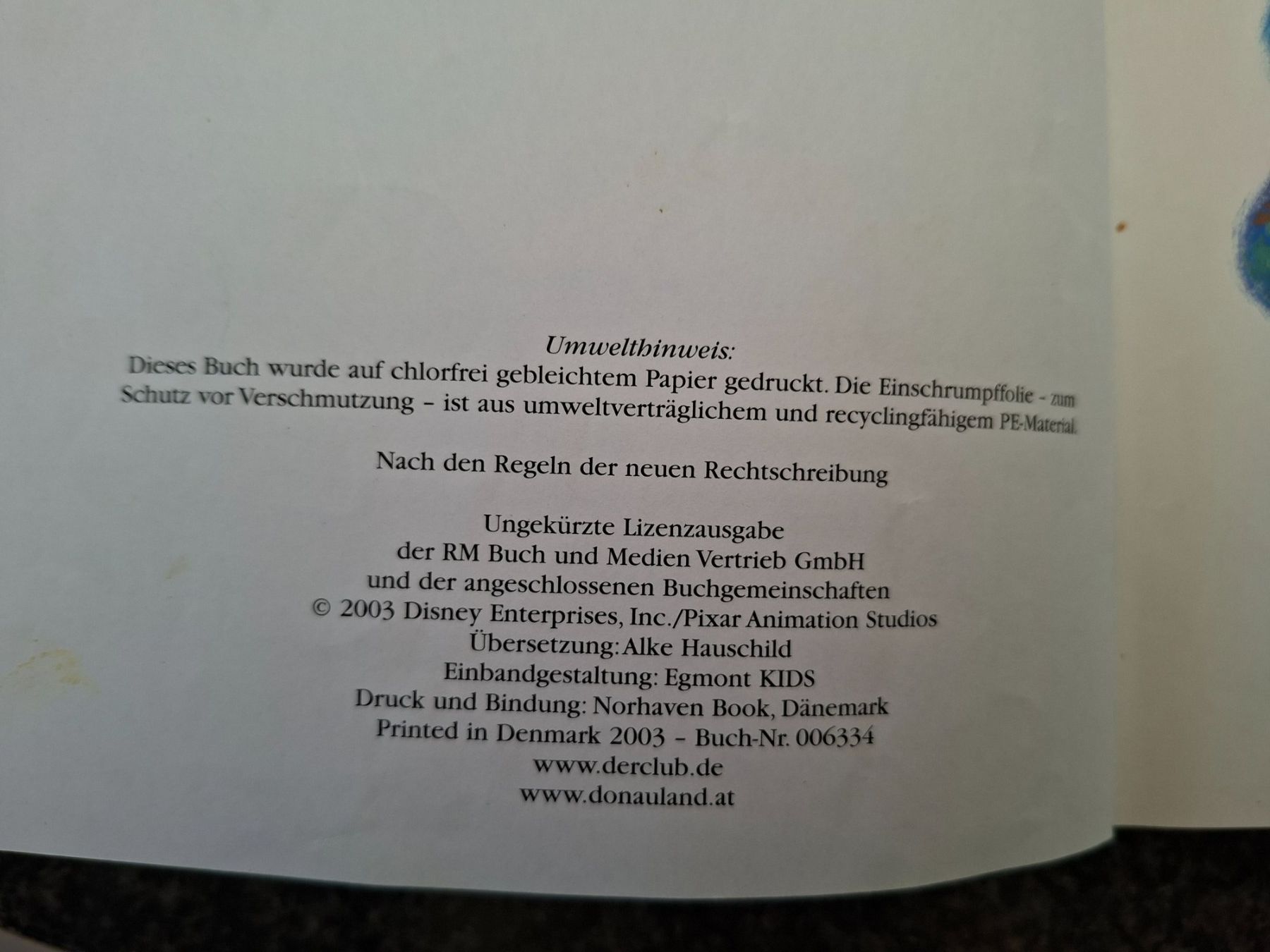 Libri: Disney Pixar; Buch "Findet Nemo" – Usato da Boniswil venduto da Totomat-Lady2 3