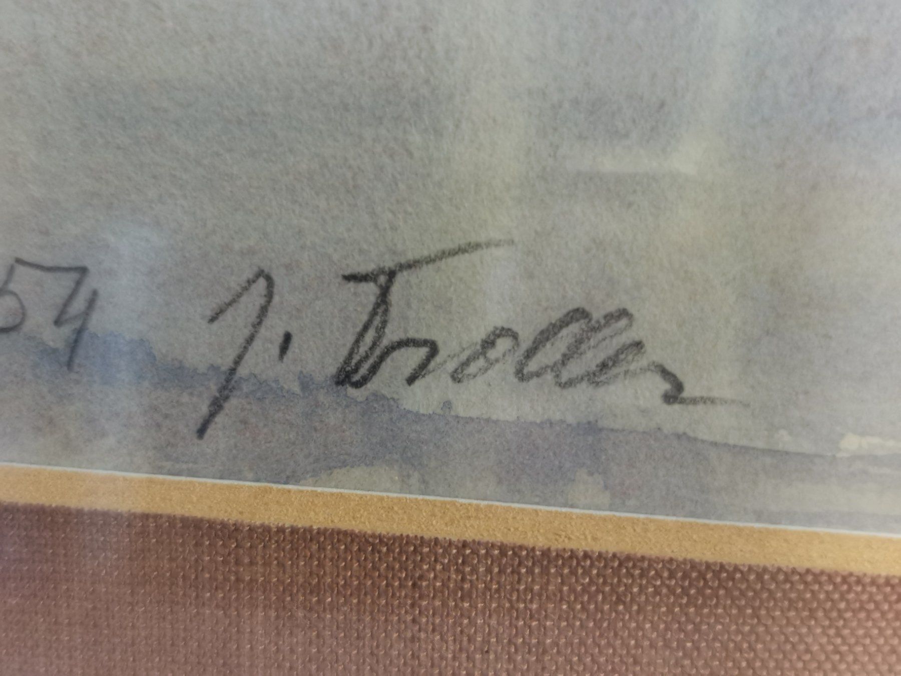 Gemälde: J. TROLLER AQUARELLE SIGNÉE ET DATÉE 1954 – Gebraucht aus Genève von Qanil77 3