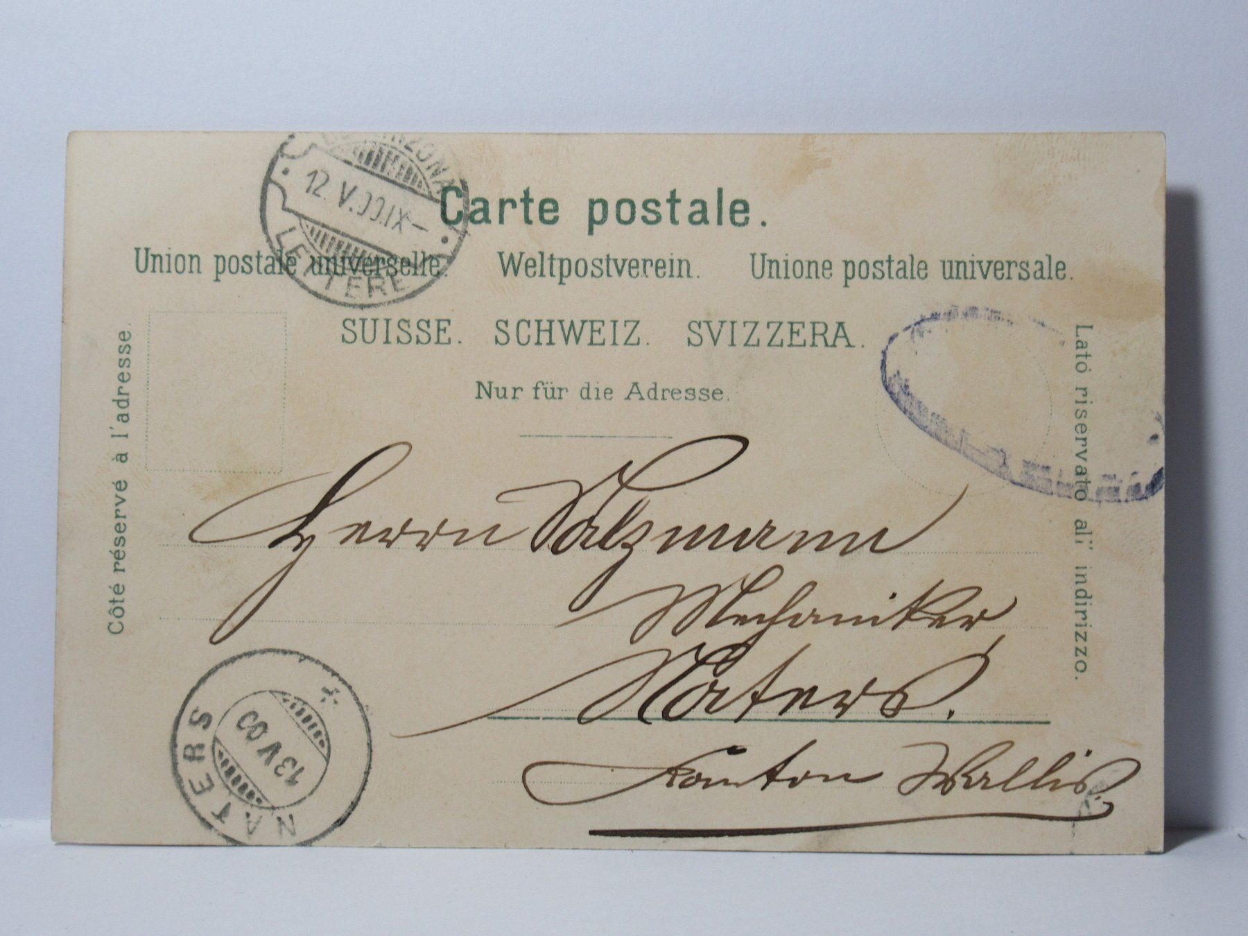 Ansichtskarten: Bellinzona 1900 – Gebraucht aus Grenchen von Bluemchen1900 1