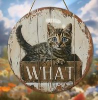 SÜSSES VINTAGE, KATZEN- WILLKOMMENSSCHILD, 20X20CM NEU+OVP