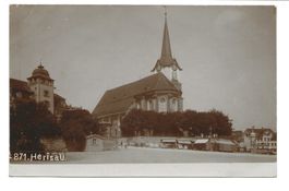 Herisau (AR) Kirche im Zentrum - Marktstände - Umiker - 1908