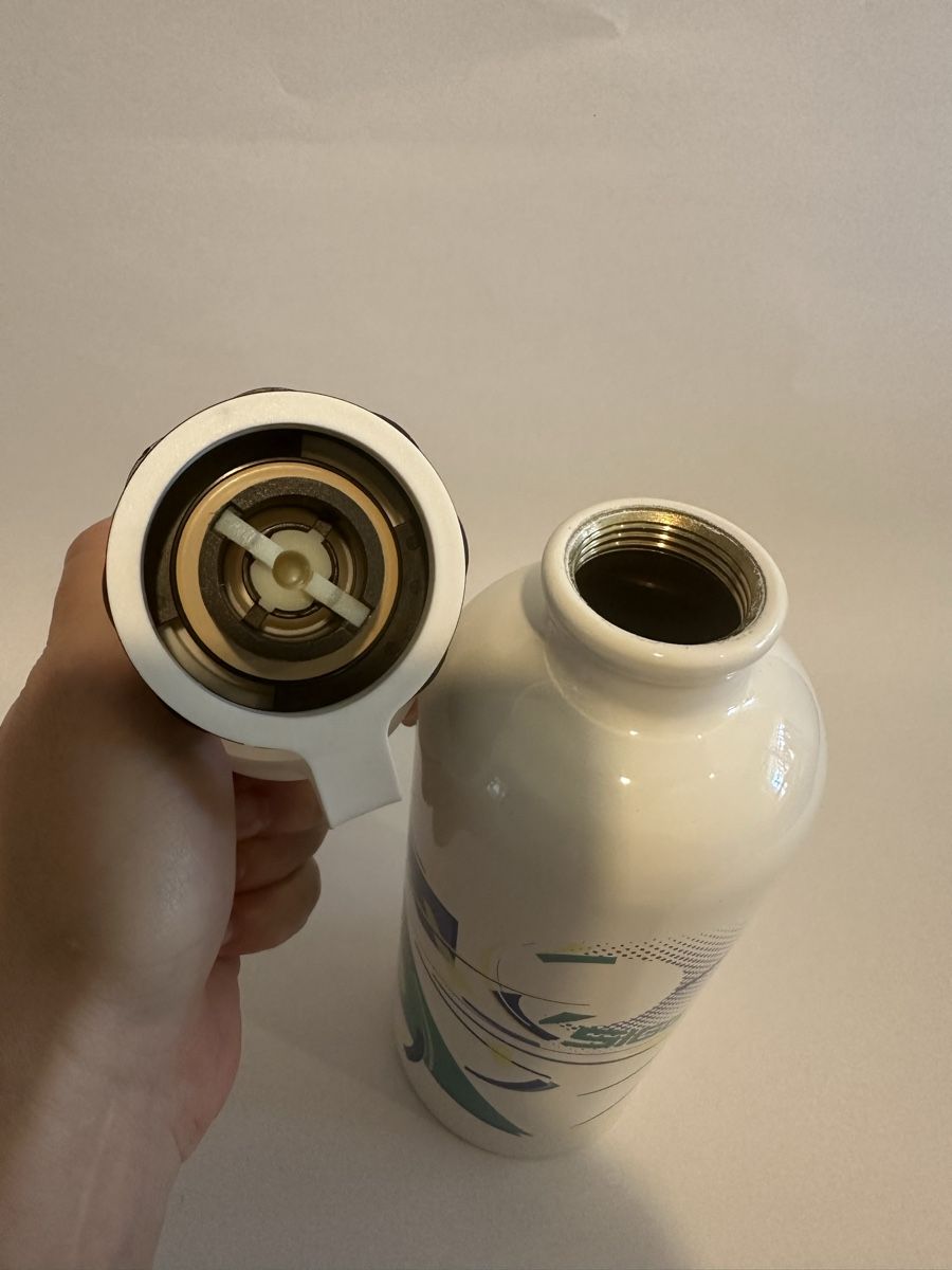 Sigg Gourdes & Thermos: Retro Original Sigg Trinkflasche, Retro weiss mit Muster – D'occasion à Uster par sus_s85n 3