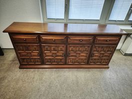 Spanische Kommode Sideboard Holz 4 Türe Massiv Holz Eiche