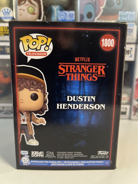 Funko Stranger Things - Dustin at Camp Pop! Vinyl Figure (Includes Compatible Pop Box Protector Case