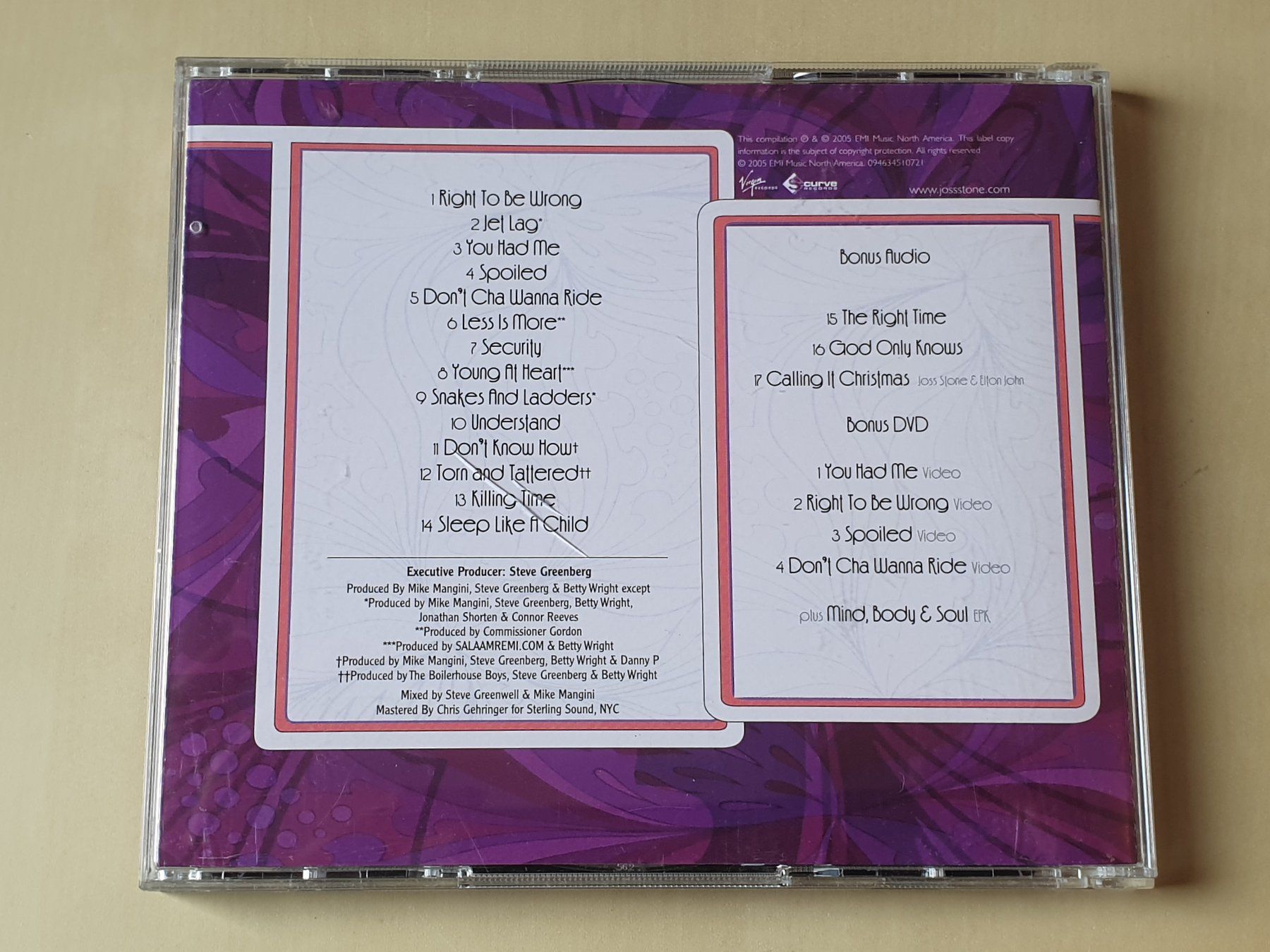 CDs: Joss Stone mind body & soul CD + DVD – Gebraucht aus Stansstad von collectorsshop 1