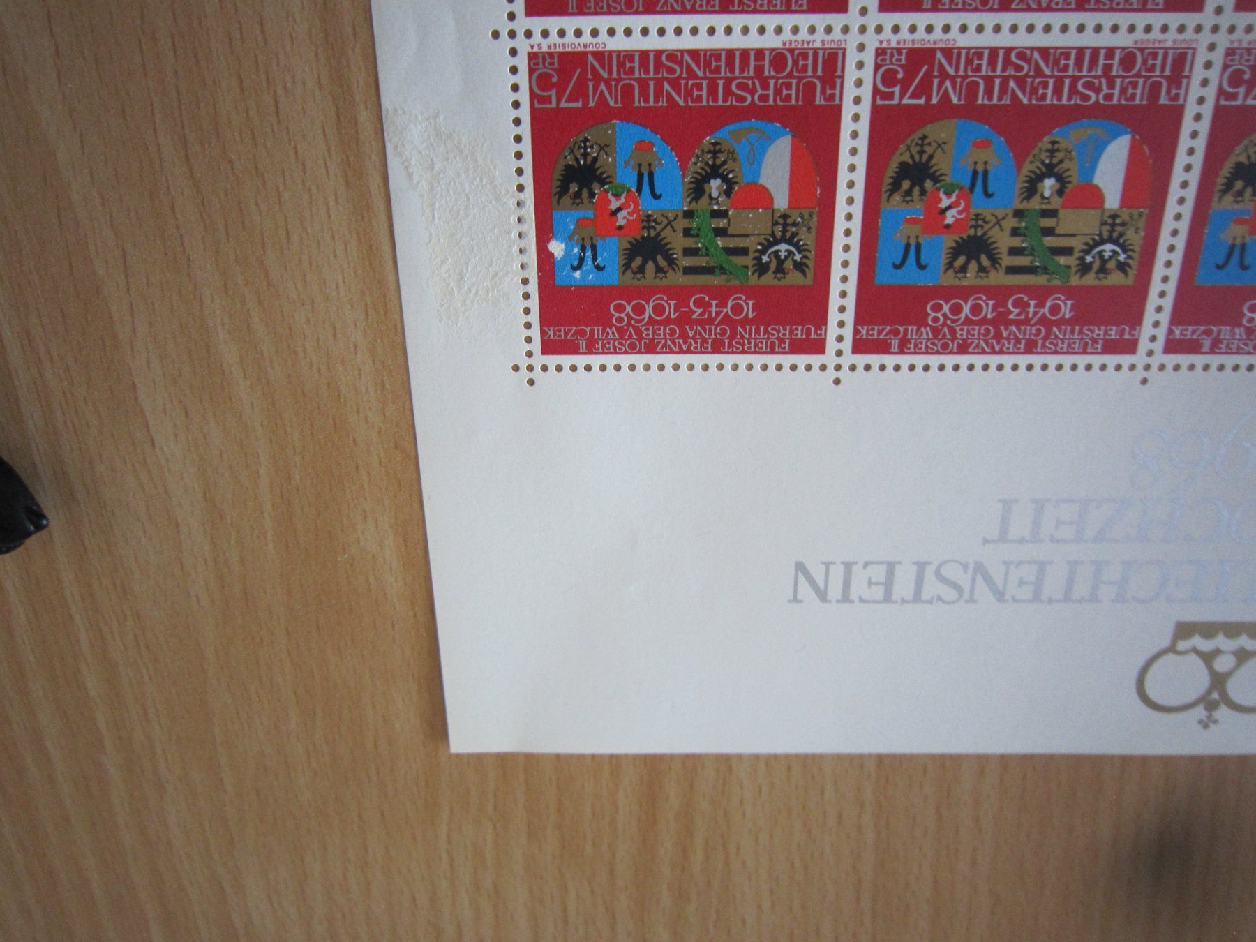 Tous les timbres: Lichtenstein Block 1968 – D'occasion à Giubiasco par sal_9j6w 3