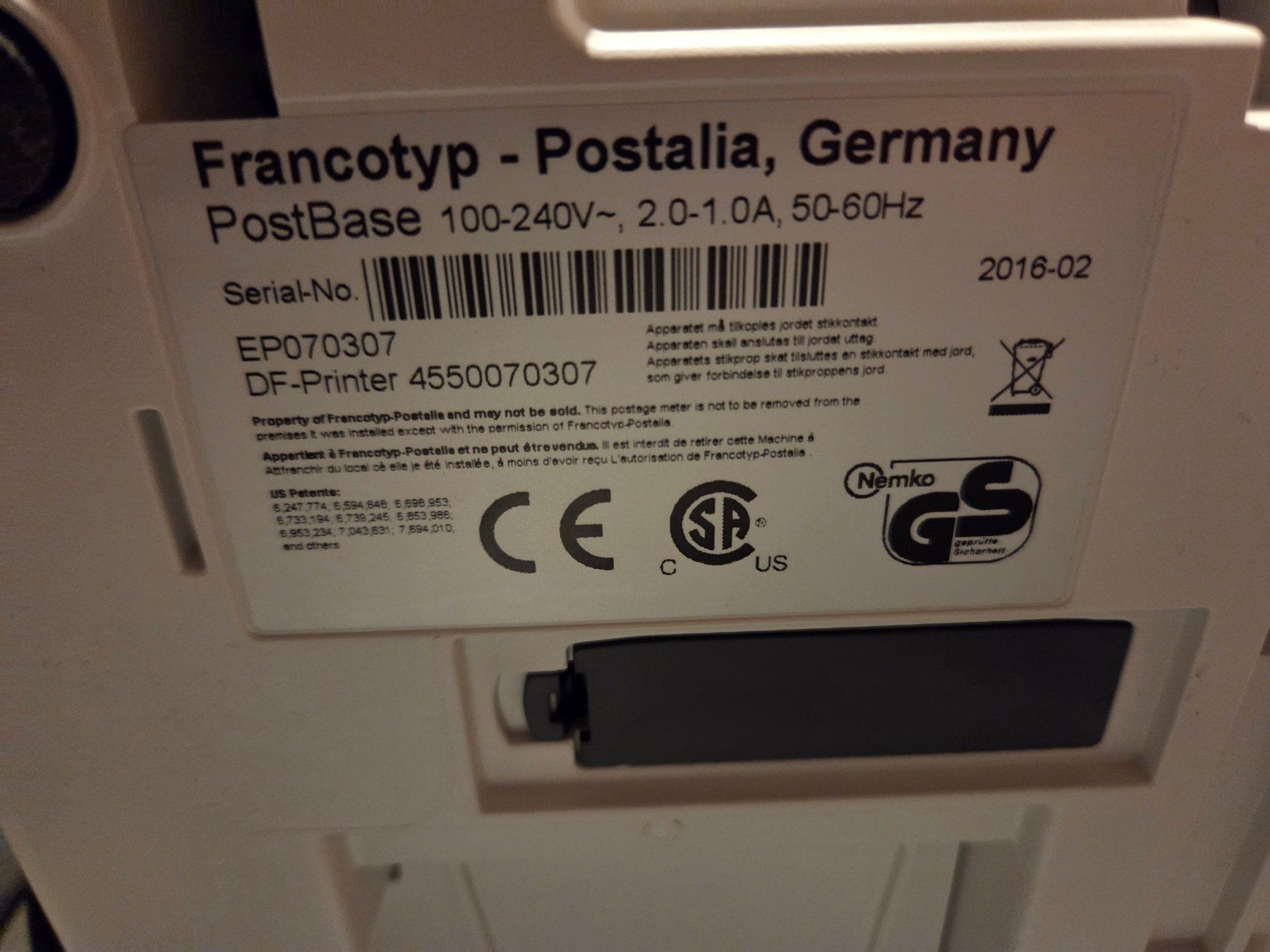 Stampanti: automatische Frankiermaschine, PostBase 30 Premium – Usato da Werthenstein venduto da Mister_ 3