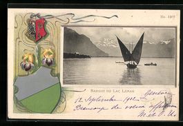 Passepartout-Lithographie Lac Léman, Ba
