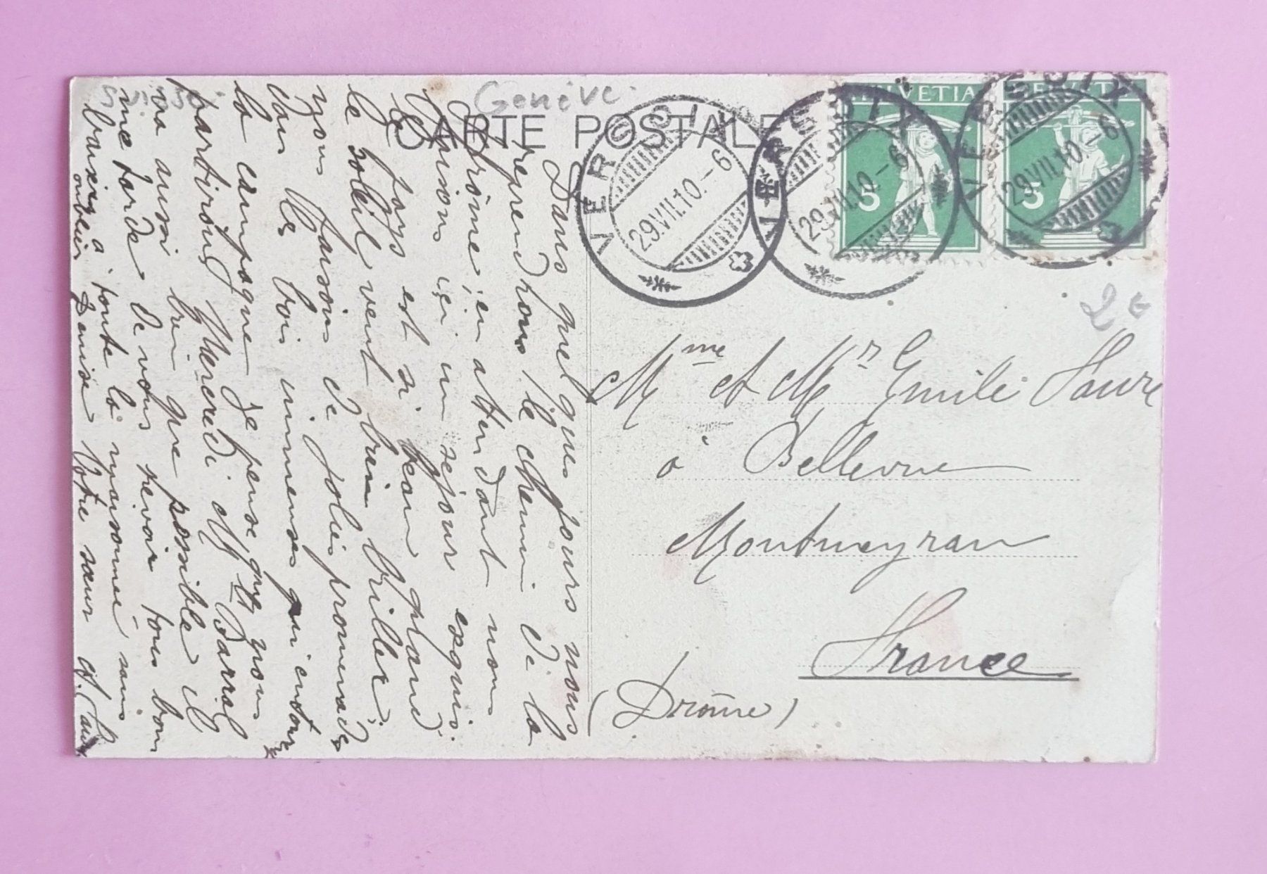Cartoline postali: Versoix - Fabrique - Chemin de Fer - 1910 – Usato da Rothrist venduto da RROENK 1